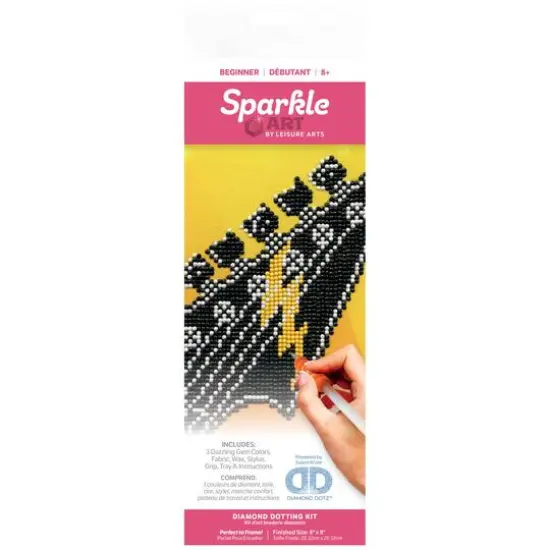 Sparkle Art Beginner Guitar Head Diamond Painting Kit {3}