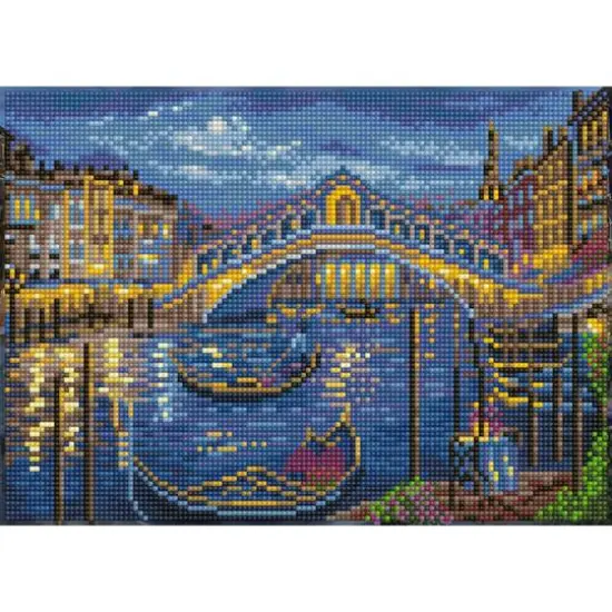 Simply Dotz&reg; Intermediate Evening Stroll to the Rialto Bridge Diamond Painting Kit {1}
