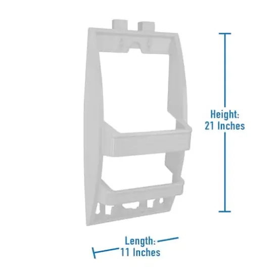 Bath Bliss White Multi Hanging Option Shower Caddy {3}