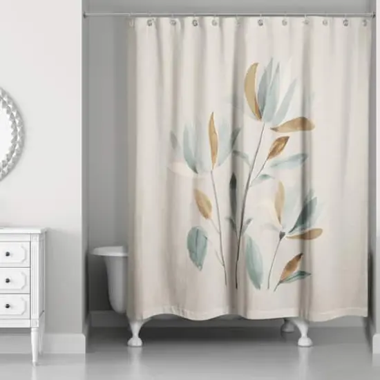 Muted Branches 71" x 74" Shower Curtain {1}