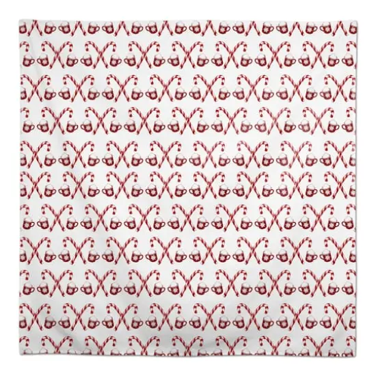 58'' Candy Cane Hot Chocolate Tablecloth {1}