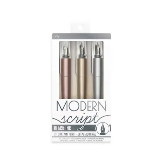 Modern Script Fountain Pens & Journal Set {1}