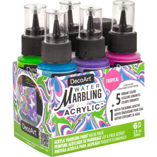 DecoArt&reg; 6-Color Tropical Water Marbling Value Pack {1}