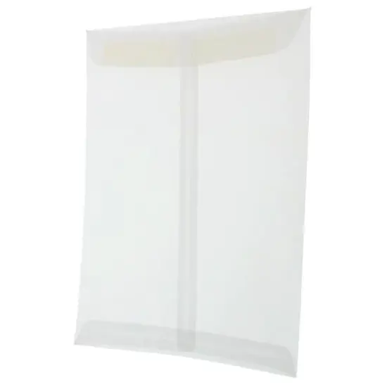 JAM Paper 9" x 12" Translucent Clear Vellum Envelopes {3}