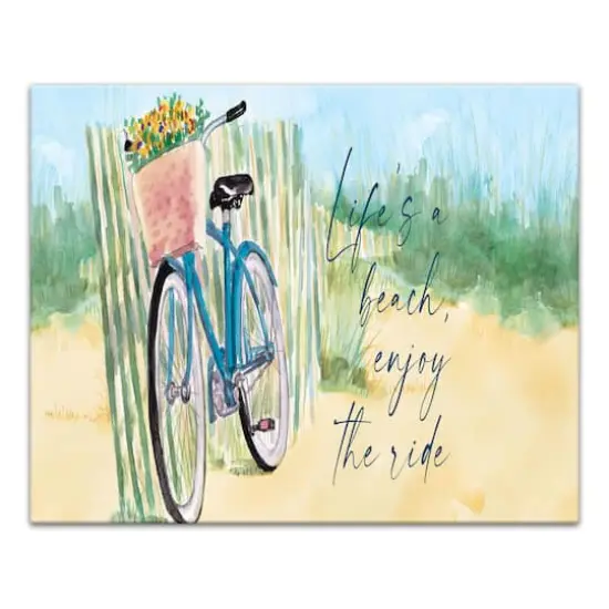 Life's A Beach 20" x 16" Canvas Wall Art {1}