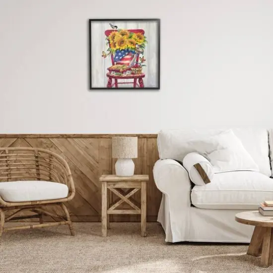 Stupell Industries Patriot Porch Still Life Framed Giclee Art Black {3}