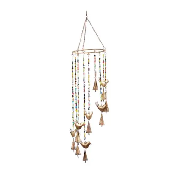 26" Gold Metal Eclectic Windchime {3}