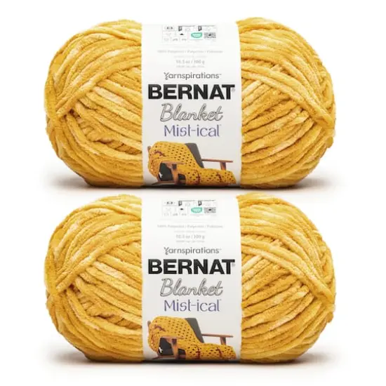 2 Pack Bernat&reg; Blanket Mist-ical&trade; Yarn Sunshine {1}