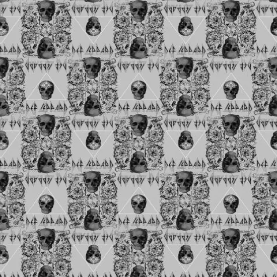 Epic Def Leppard Skulls Cotton Fabric {3}