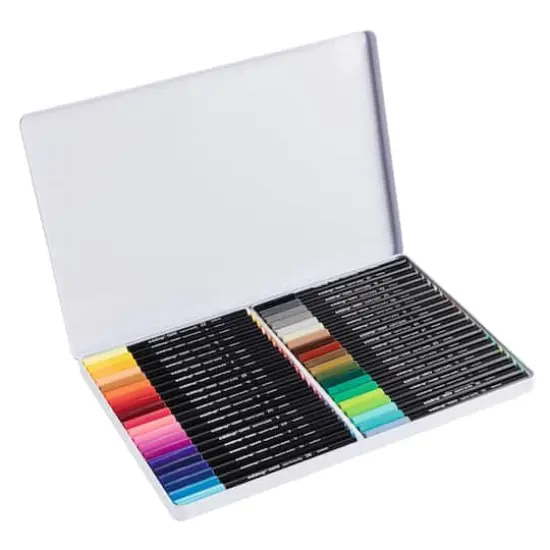 edding&reg; 1300 Color Fiber Pen Tin Set, 40ct. {3}