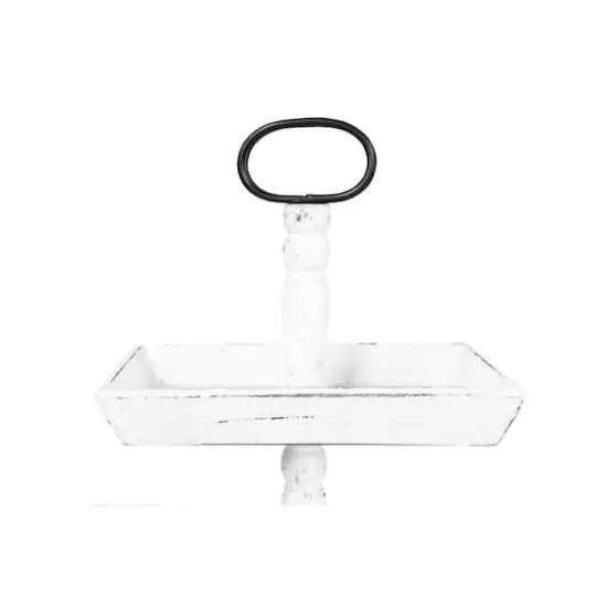 Hello Honey&reg; 25" White Decorative 3 Tier Tray {4}