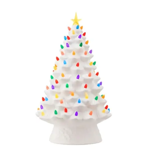 18" LED Nostalgic White Christmas Tree {1}