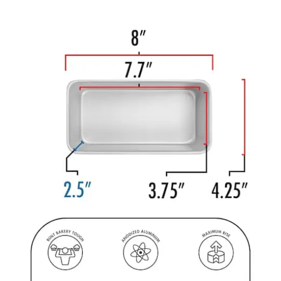 Fat Daddio's&reg; ProSeries Bakeware Anodized Aluminum Bread Pans, 2ct. {5}