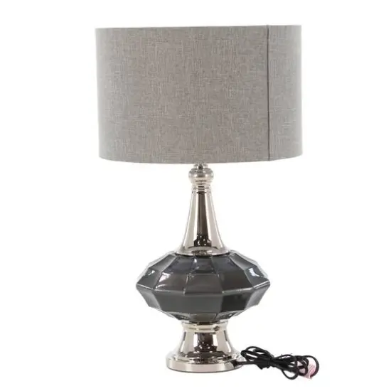Silver Glass Traditional Table Lamp, 27" x 16" x 16" {3}
