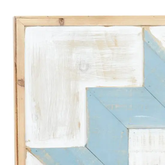 Multi Colored Farmhouse Abstract Wood Wall Decor, 31" x 31" {4}