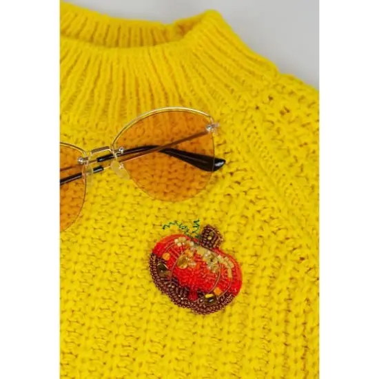 Abris Art Golden Pumpkin Bead Embroidery Decoration Kit {3}