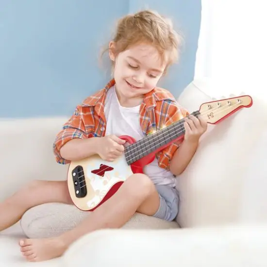 Hape Learn With Lights Red Electronic Ukulele {9}