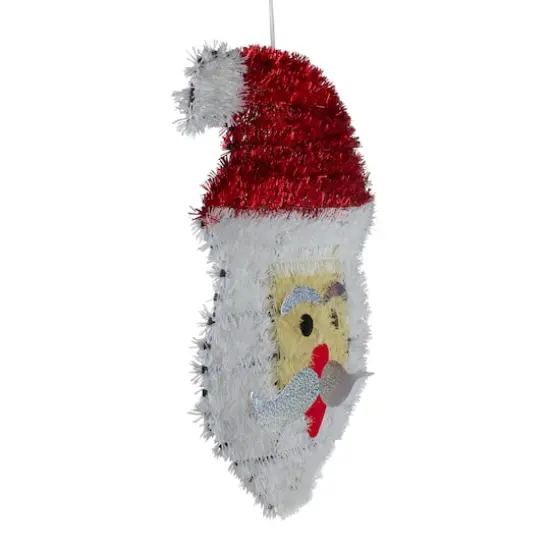 19" Tinsel Santa Claus Christmas Window Decoration {5}