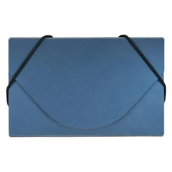 JAM Paper Plastic Business Card Holder Case Blue Metallic {1}