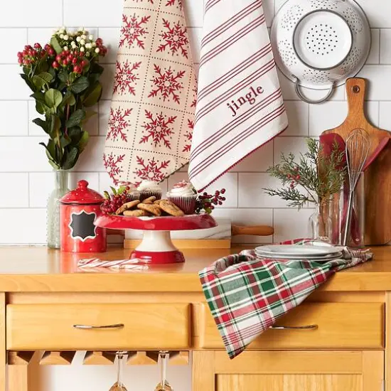 DII&reg; Assorted Jingle Dishtowel Set {12}