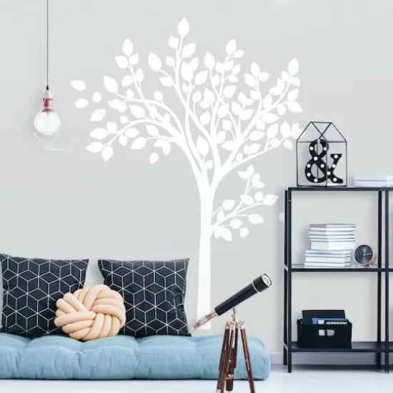 RoomMates Simple White Tree Peel & Stick Giant Wall Decals {4}