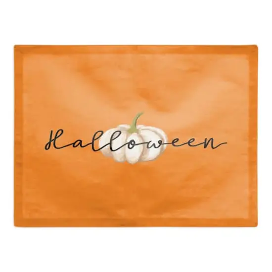 Halloween Pumpkin Polyester Twill Placemat {1}