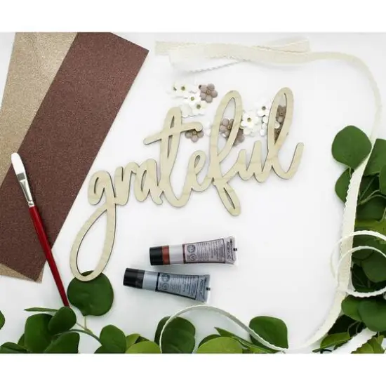 Leisure Arts&reg; 12" Grateful Wood Word {4}