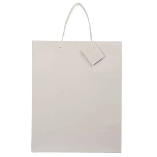 JAM Paper Large Matte Gift Bag, 3ct. White {4}