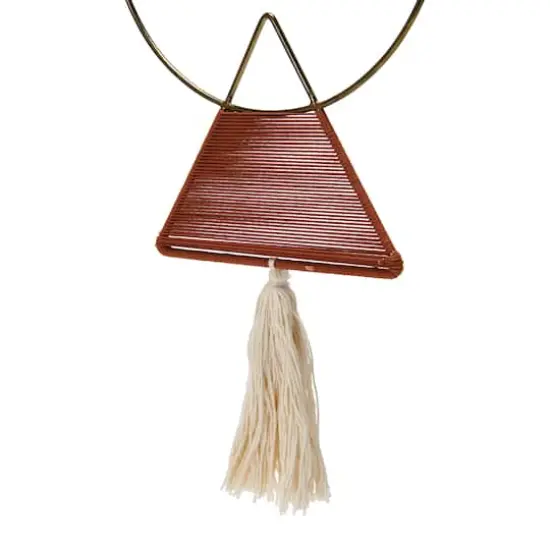Hello Honey&reg; Geometric Metal & Cotton Wall Hanging with Tassel {5}