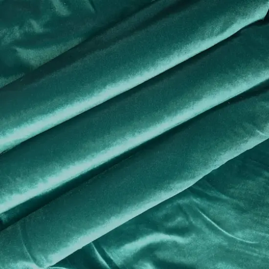 Feldman Solid Stretch Velvet Fabric Green {1}