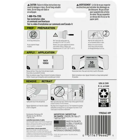 Command&trade; Poster Strips, Small White {14}