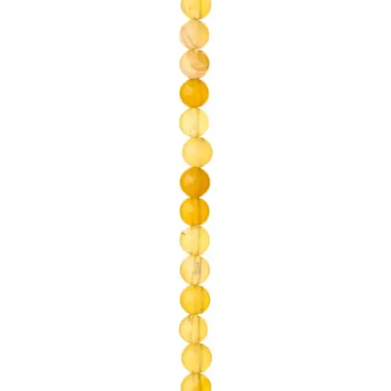 Yellow Dyed Agate Round Beads, 6mm by Bead Landing&trade; {1}