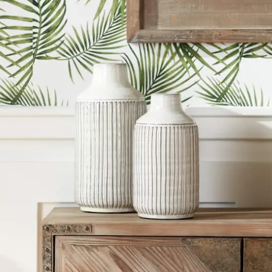 10" Gray Terracotta Vase {4}