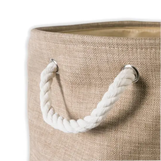 DII&reg; Large Round Variegated Polyester Bin Taupe {4}