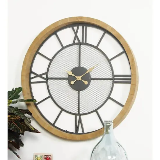 40" White Wood Vintage Wall Clock {9}