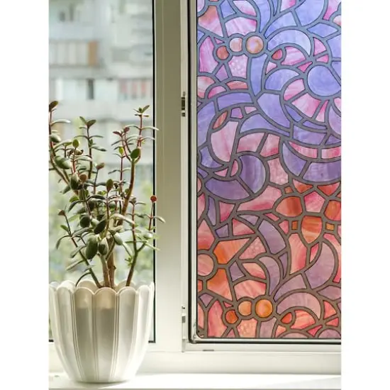 Fablon Reims Blue & Pink Window Film Set {3}