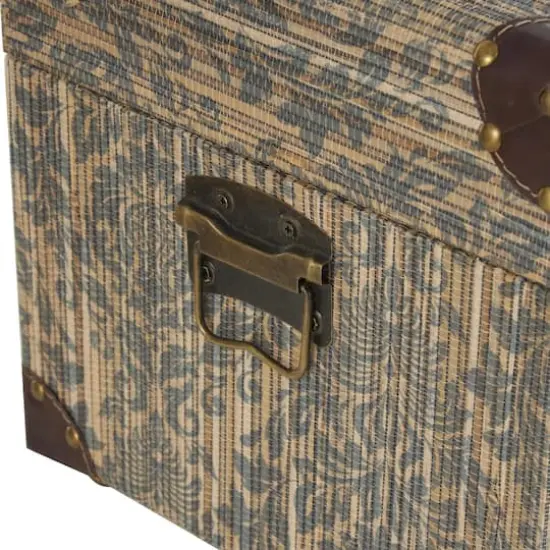 Vintage Blue Decorative Trunk Set {5}