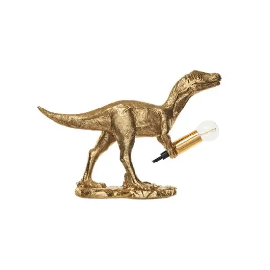 Hello Honey&reg; 15.4" Gold Colored Dinosaur Table Lamp {4}