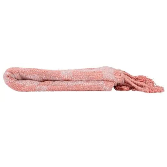 Hello Honey&reg; Pink Geometric Throw Blanket with Braided Fringe {6}