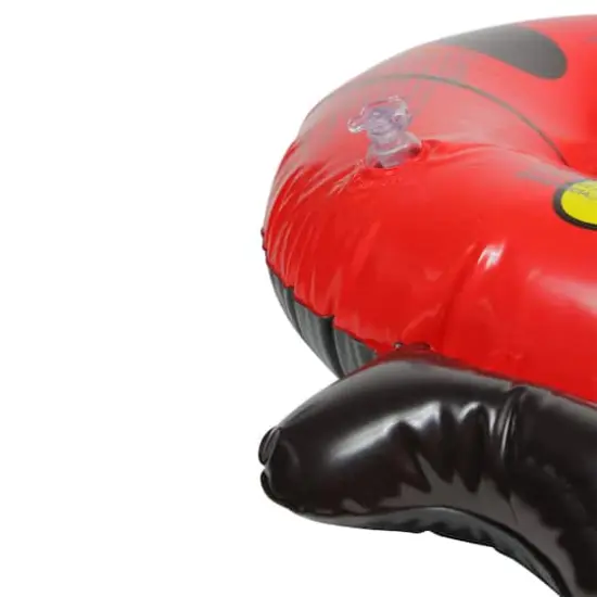 Swim Central 24" Inflatable Red & Black Ladybug Swim Ring Tube Pool Float {5}
