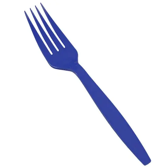 JAM Paper Premium Plastic Forks, 100ct. Blue {4}