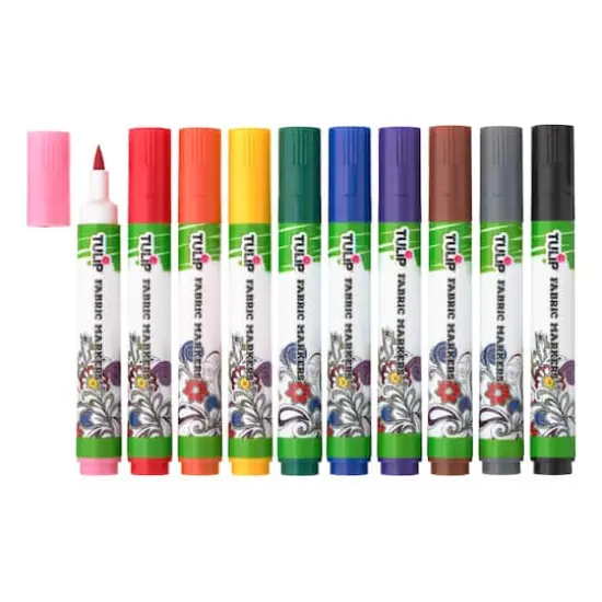 Tulip&reg; Fabric Markers&reg;, Brush Tip Rainbow {4}