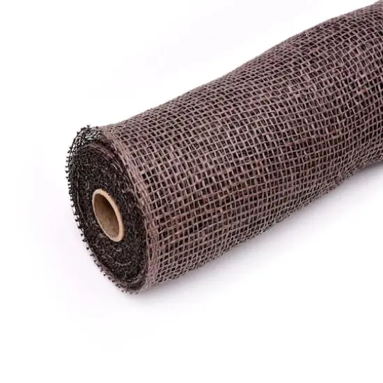 10" x 19ft. Chocolate Brown Poly Burlap Mesh by Celebrate It&trade; {4}