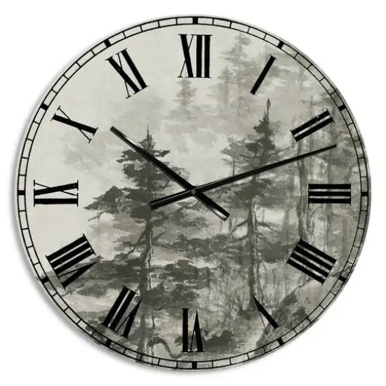 Designart 'Asian Forest Cabin Wall Clock {1}