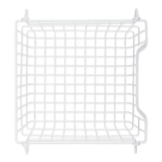 DII&reg; Large Square Metal Basket White {5}