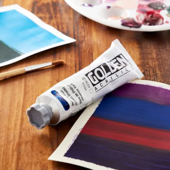 Golden&reg; 2oz. Heavy Body Acrylic Paint Phthalo Blue (Green Shade) {3}