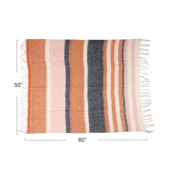 Hello Honey&reg; Multicolor Light Striped Acrylic and Wool Throw Blanket {4}