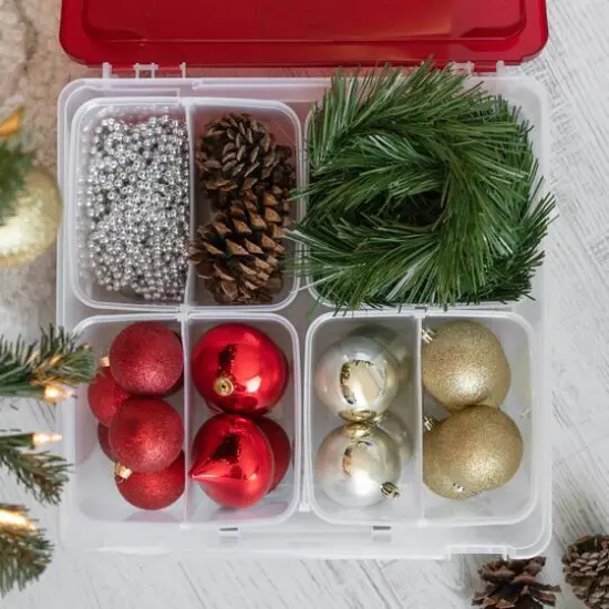 IRIS USA Holiday Storage Bin, Ornaments & Decorative Goods {4}