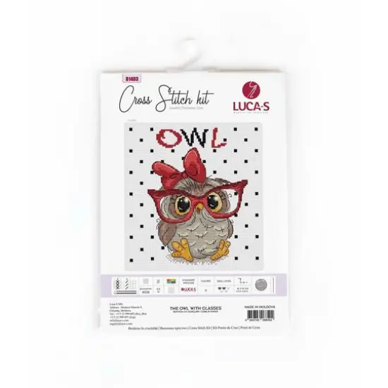 Luca-S The Owl with Glasses Counted Cross Stitch Kit {4}