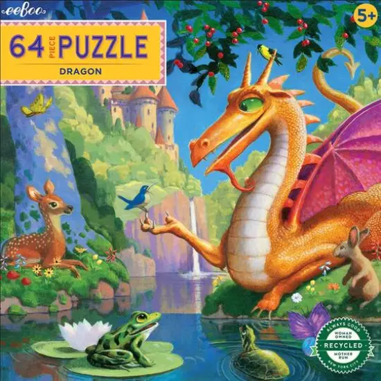 eeBoo Dragon 64 Piece Jigsaw Puzzle {5}